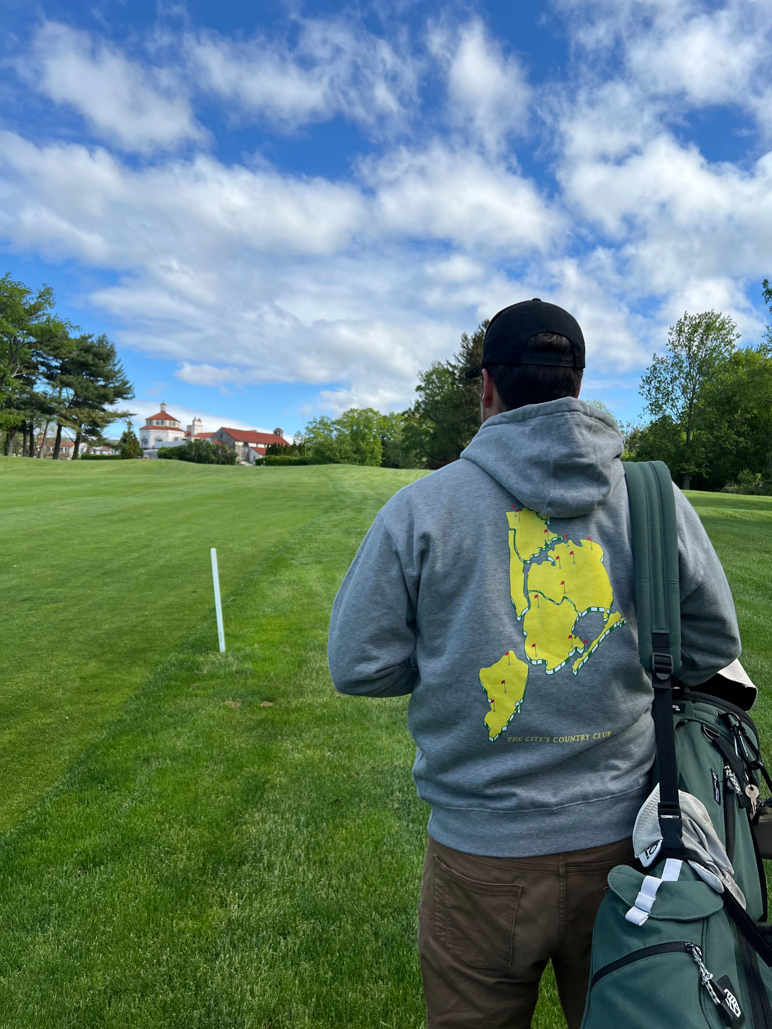 MASTERS Hoodie Grey & White - Order Online Now ! – Queens Country Club