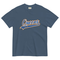 Midnight Queens Country Club T-shirt featuring vintage Queens script logo on the chest