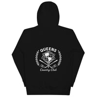 Queens Unisphere Golf Ball Tee Hoodie Black Back