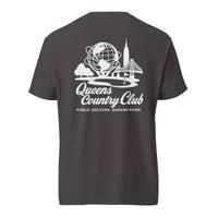 'Queens Country Club' logo on the front and back. Queens Unisphere Golf Tee