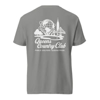 'Queens Country Club' logo on the front and back. Queens Unisphere Golf Tee