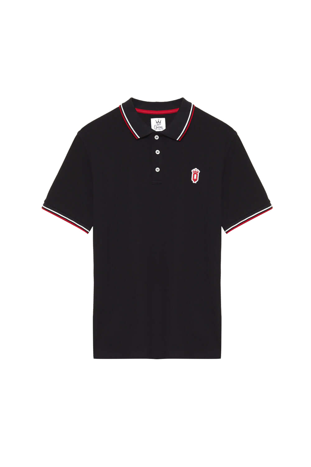 ミュージシャン CLAN QUEEN LOGO POLO SHIRT XL Men's Crown Q Logo Polo Shirts - Modern Golf Style