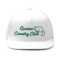 Queens Country Club with Squirrel Embroidery Flat Bill Cap — product image 1