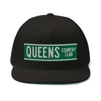 Queens CC Street Sign Flat Bill Cap – product view 1, Queens golf product by Queens Country Club