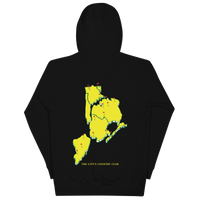 hoodie with green 'Queens Country Club New York' text on front Minimalist NYC golf streetwear inspired by borough pride and classic athletic…