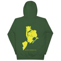hoodie with green 'Queens Country Club New York' text on front Minimalist NYC golf streetwear inspired by borough pride and classic athletic…