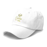 White cap with 'Queens Open' logo | Queens Country Club
