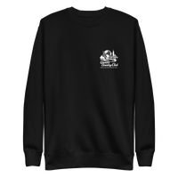 Black sweatshirt with a white logo on the chest Queens Unisphere Golf Sweatshirt | Queens Country Club
