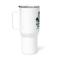 Queens Unisphere Golf Travel mug with a handle in White — right-side view | Queens Country Club