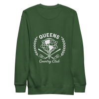 Queens Unisphere Golf Ball Tee Sweatshirts Back Forest Green | Queens Country Club