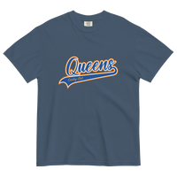 Midnight Queens Country Club T-shirt featuring vintage Queens script logo on the chest