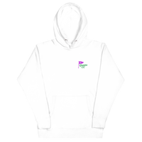 Queens CC “City’s Country Club” Hoodie in White — front view | Queens Country Club