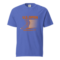 U.S. Open golf T-shirt featuring a retro golfer graphic and Southampton, NY typography inspired by Shinnecock Hills Golf Club and New York golf…