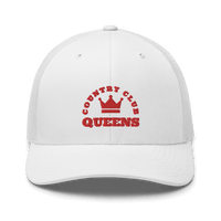 Queens CC Crown Trucker Cap White - Queens Country Club