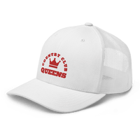 Queens CC Crown Trucker Cap White - Queens Country Club
