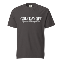 Golf Day Off Tee white – front view, Queens golf apparel by Queens Country Club
