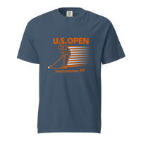 US open Golf Tee garment-dyed – front view, Queens golf apparel by Queens Country Club