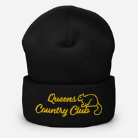Queens Country Club with Squirrel Embroidery Cuffed Beanie - Queens Country Club