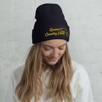 Queens Country Club with Squirrel Embroidery Cuffed Beanie - Queens Country Club