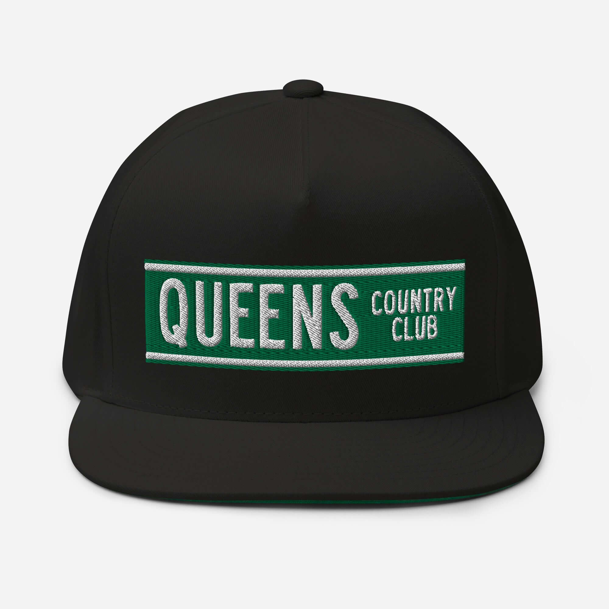 Shop Now Queens Country Club Street Sign Flat Bill Cap