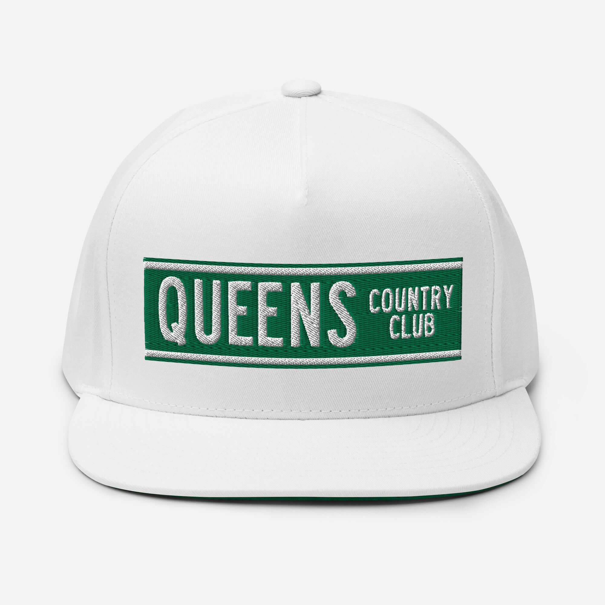 Shop Now Queens Country Club Street Sign Flat Bill Cap