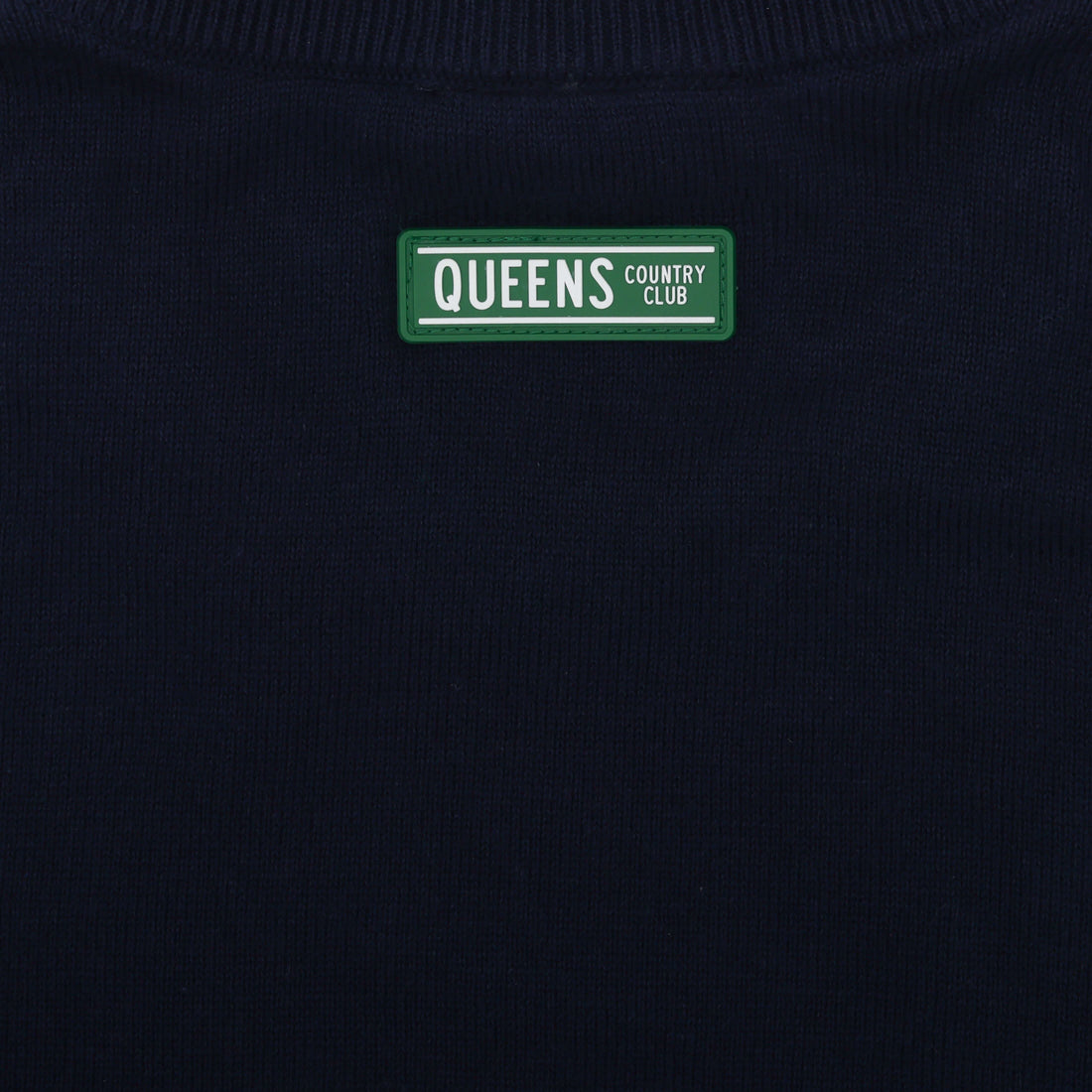 "Golf Anyone?" Sweater - Queens Country Club Patch Detail at Back Neck