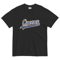 Black Queens Country Club T-shirt featuring vintage Queens script logo on the chest 