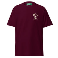 Queens Golf Dept. T-shirt with   Queens Borough Golf & Recreation Dept. back graphic and small QCC logo on front chest
