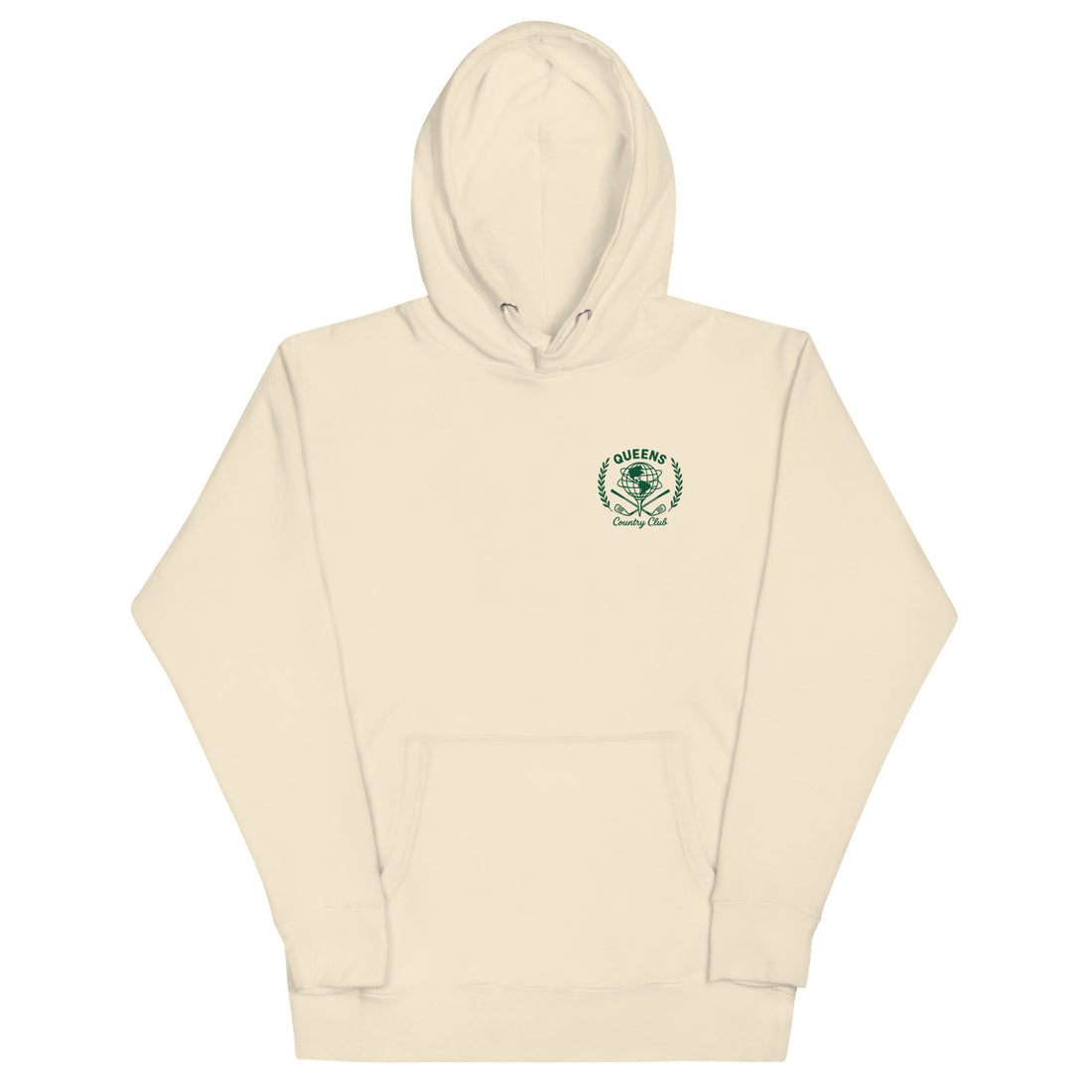  Queens UNISPHERE GOLF BALL LOGO HOODIE BONE COLOR