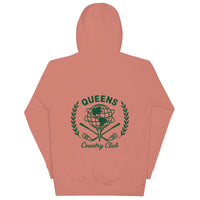   Queens UNISPHERE GOLF BALL LOGO HOODIE DUSTY ROSE