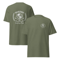 Green t-shirt with 'Queens Country Club' logo on front and back Queens Unisphere Golf Ball Tee 