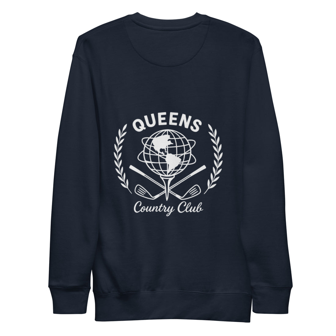 Queens Unisphere Golf Ball Tee Sweatshirts Navy