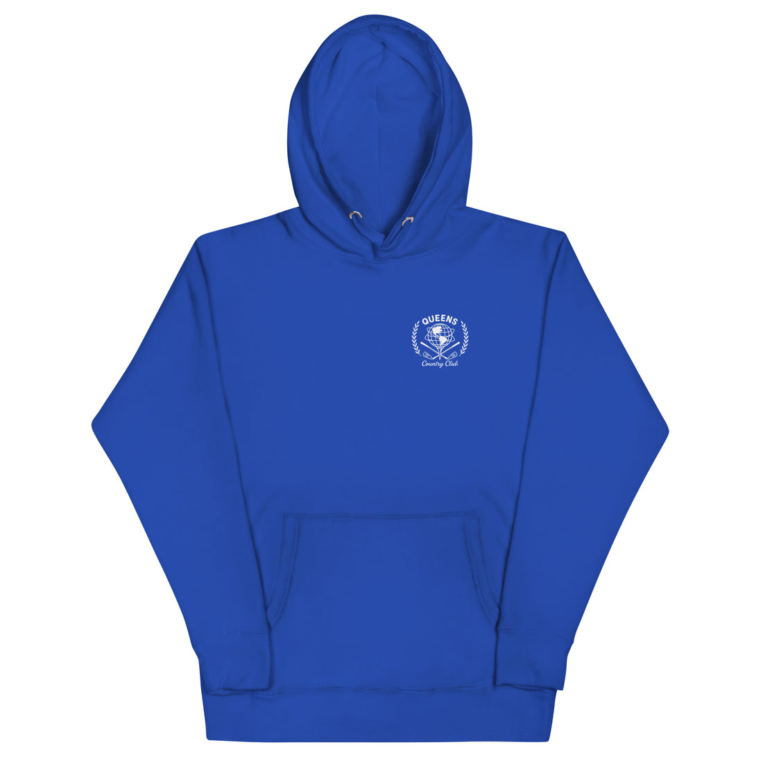  Queens Unisphere Golf Ball Tee Hoodie Royal Blue