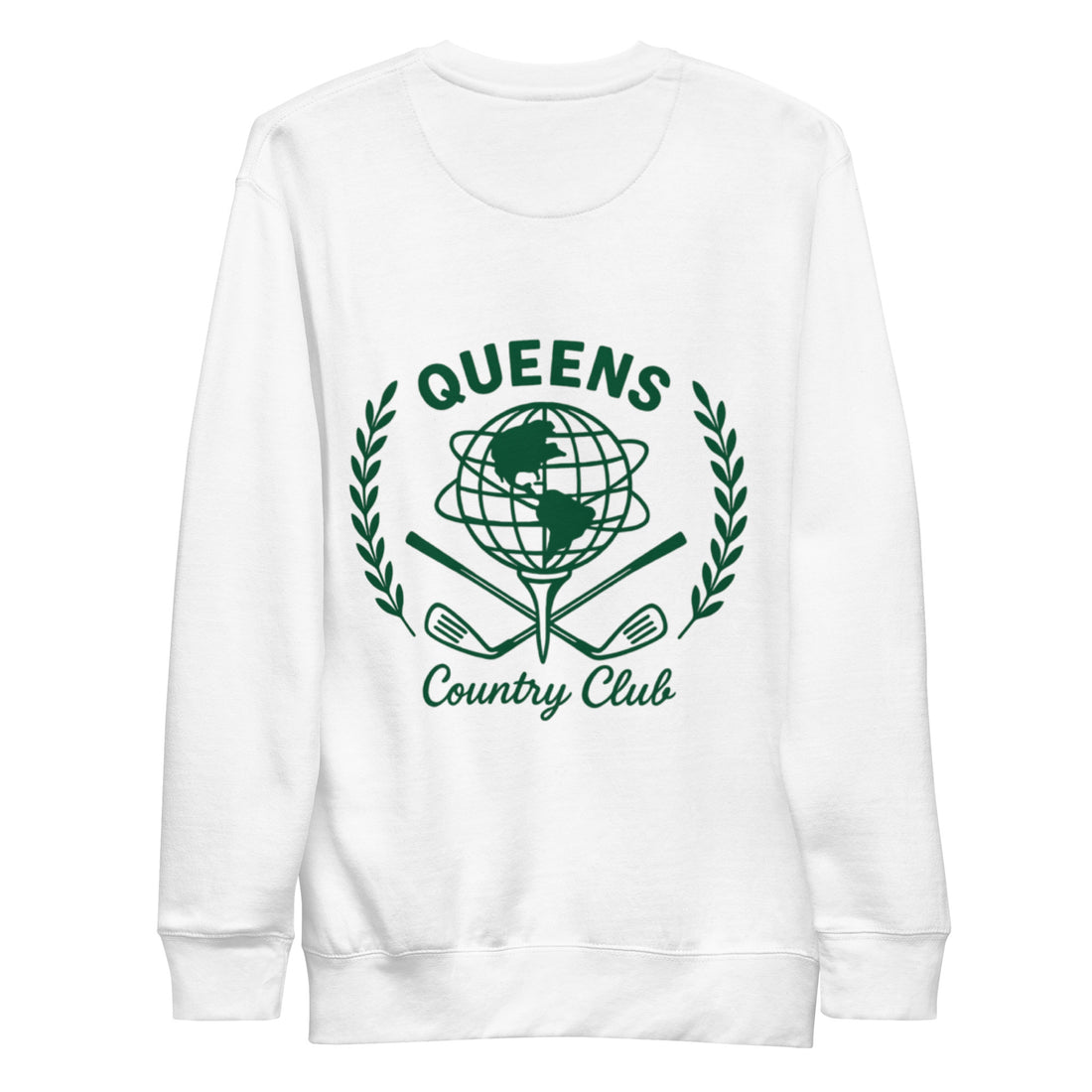 Queens Unisphere Golf Ball Tee Sweatshirts White Back