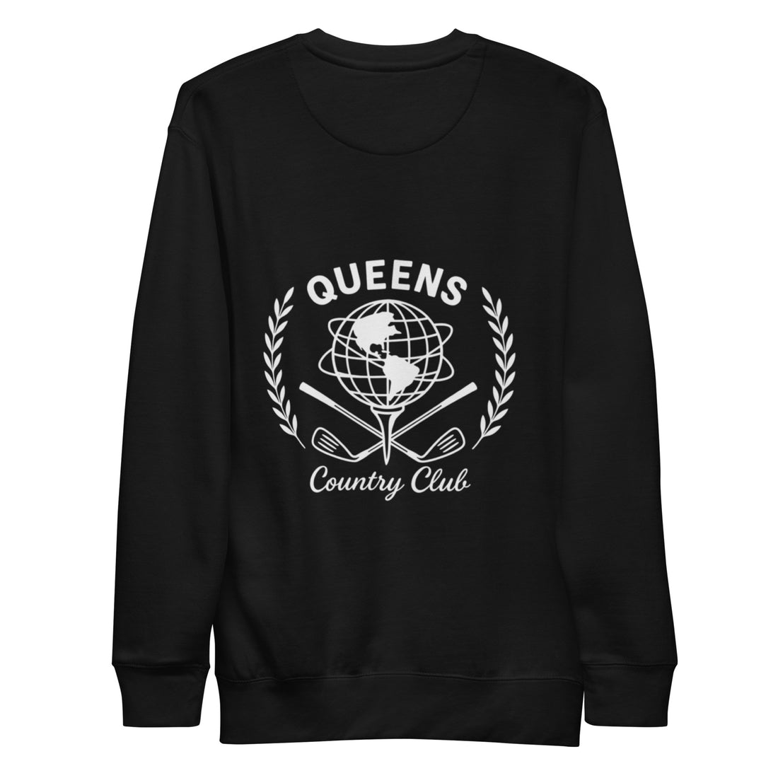  Queens Unisphere Golf Ball Tee Sweatshirts Black Back