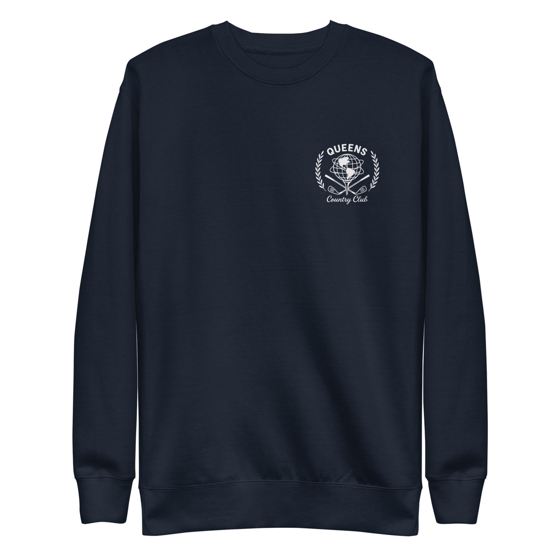 Queens Unisphere Golf Ball Tee Sweatshirts Navy