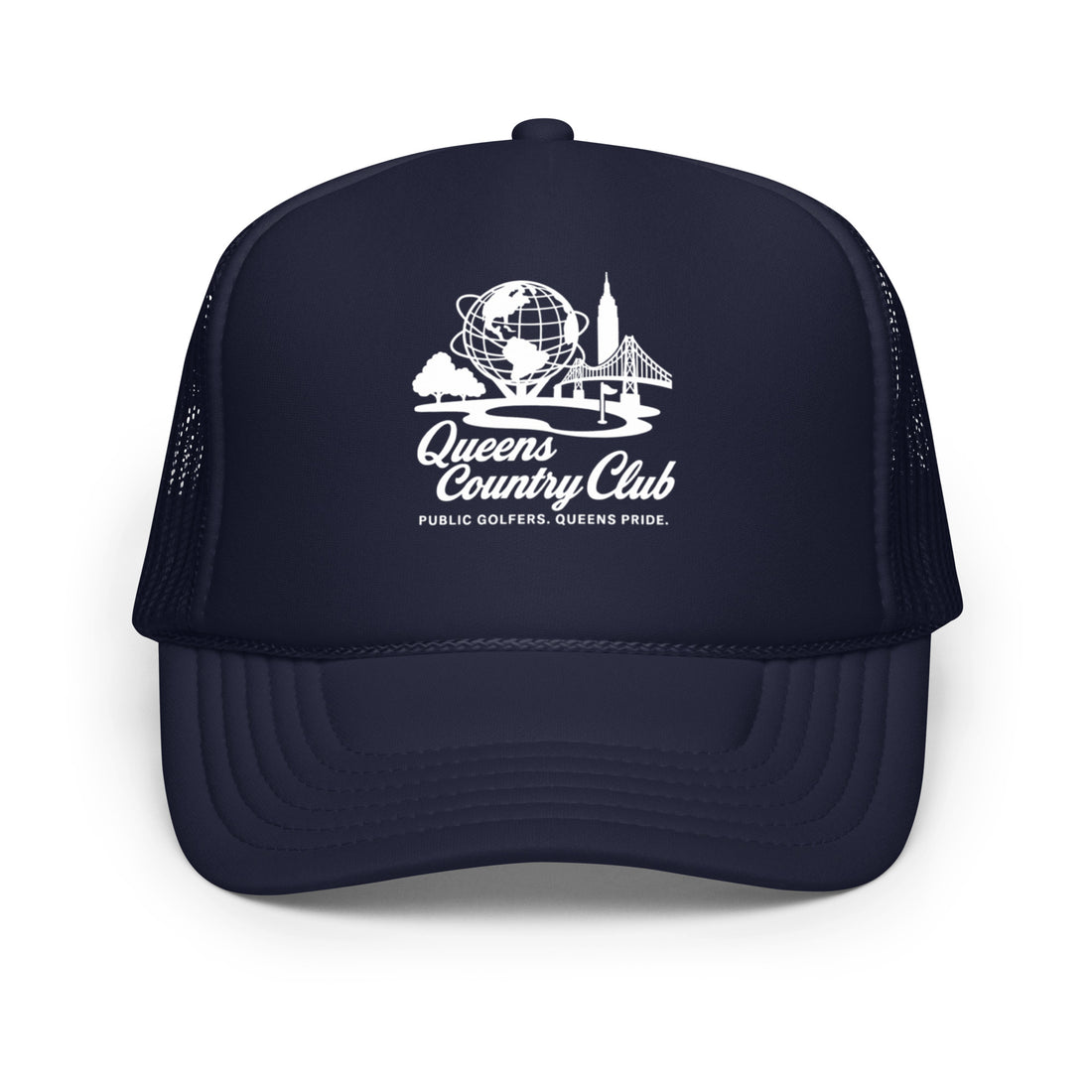 Queens Unisphere Golf Foam trucker hat
