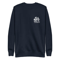 Navy blue sweatshirt with a white logo Queens Unisphere Golf Sweatshirt