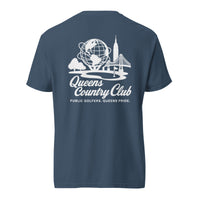  'Queens Country Club' logo on the front and back. Queens Unisphere Golf Tee 