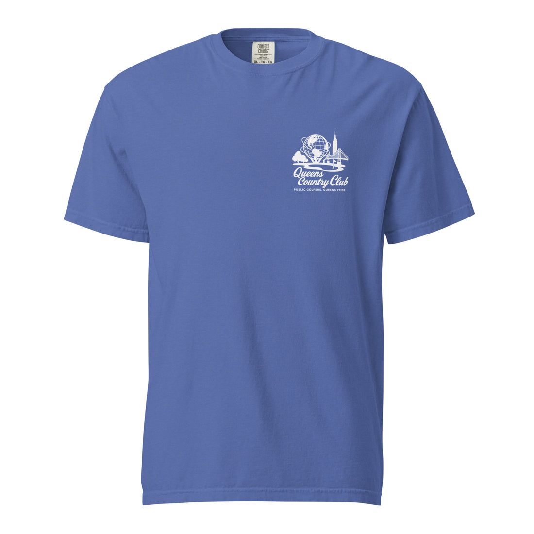  'Queens Country Club' logo on the front and back. Queens Unisphere Golf Tee 