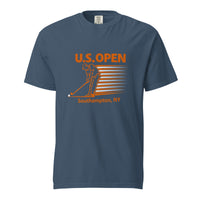  U.S. Open golf T-shirt featuring a retro golfer graphic and Southampton, NY typography inspired by Shinnecock Hills Golf Club and New York golf culture.