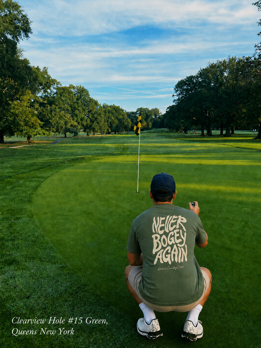 Never Bogey Again Green Print - Queens Country Club