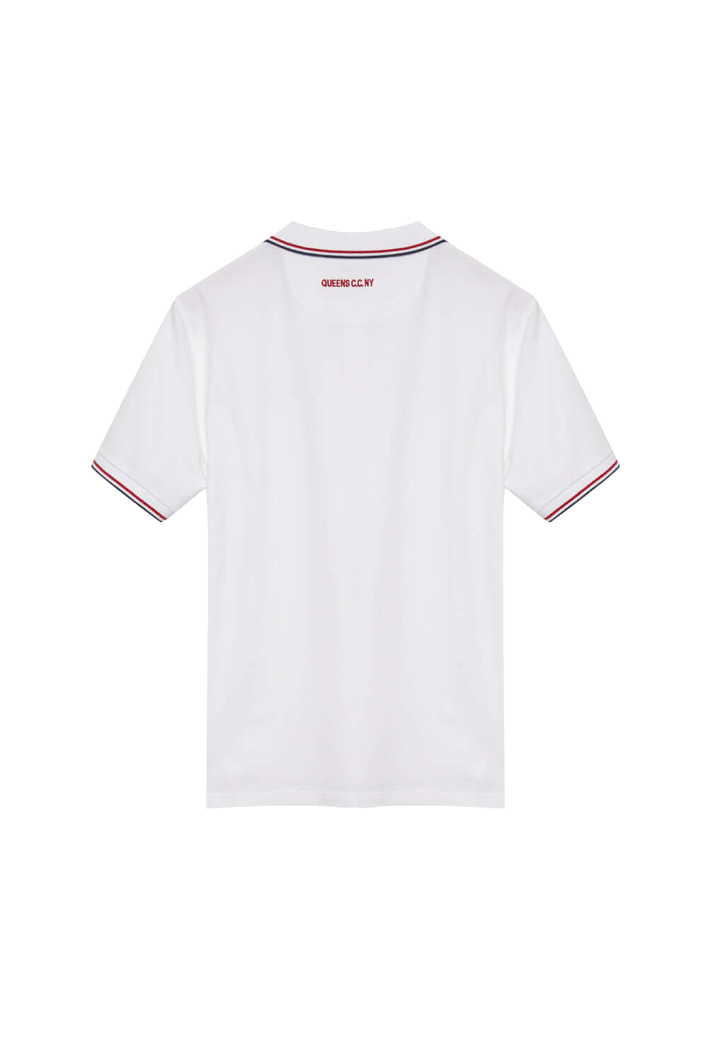 Men's Crown Q Logo Polo Shirts – back view, Queens golf apparel by Queens Country Club