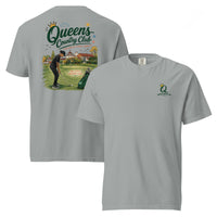 Granite Douglaston Golf Course Tee featuring the QCC public golf graphic, front-and-back product mockup