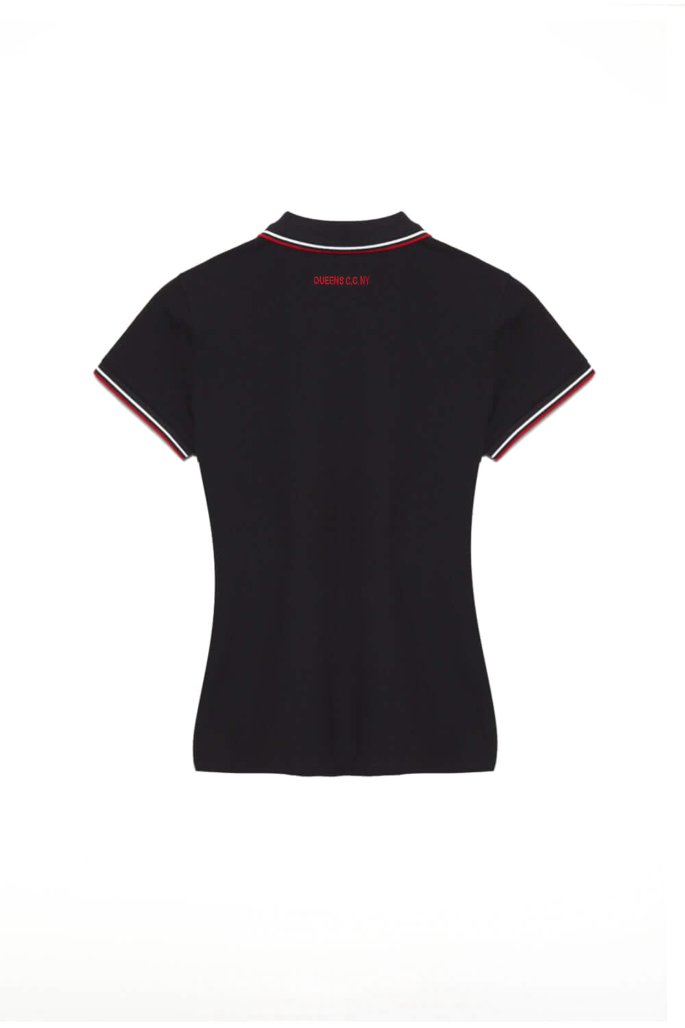 Women's Crown Q Logo Polo Shirts – product view 5, Queens golf apparel by Queens Country Club