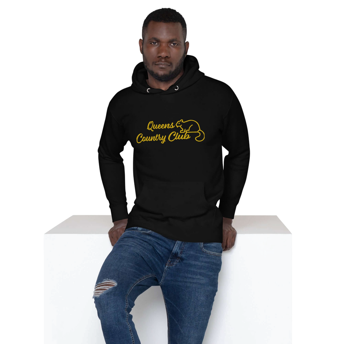 Men's Queens Country Club Embroidery Hoodie — product image 5