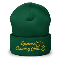 Queens Country Club with Squirrel Embroidery Cuffed Beanie — product image 1
