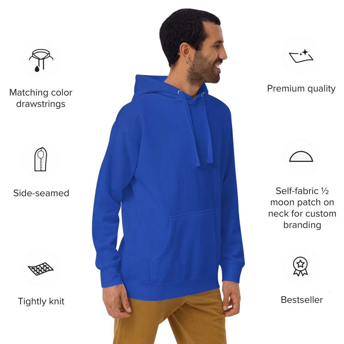 NY Mets Masters Hoodie in Team Royal — right-front view | Queens Country Club
