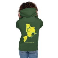 hoodie with green 'Queens Country Club New York' text on front Minimalist NYC golf streetwear inspired by borough pride and classic athletic…