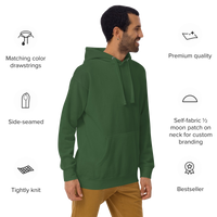 NYC Masters Hoodie Green & Black in Forest Green — right-front view | Queens Country Club